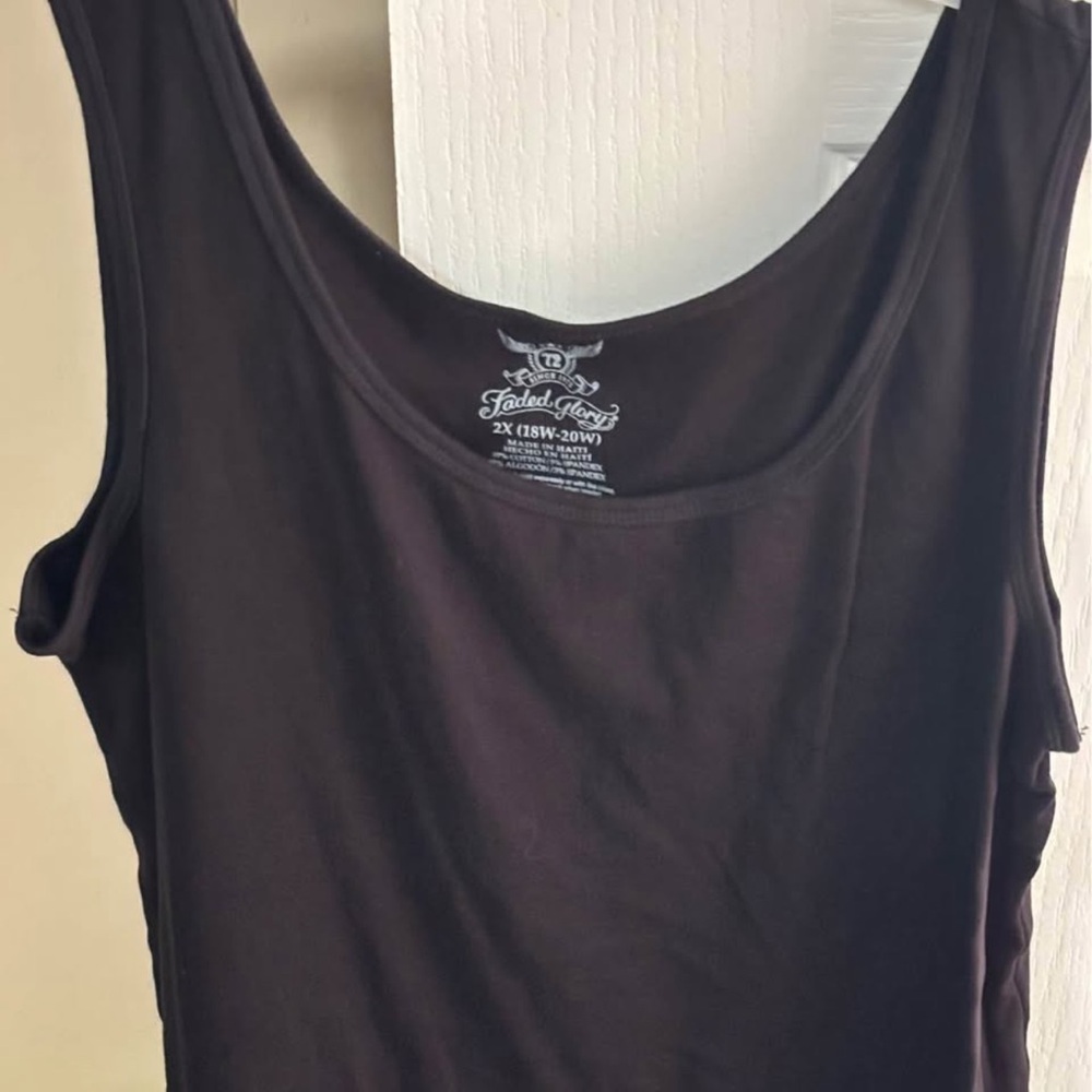 Faded Glory Black Fitted Sleeveless Tank Top